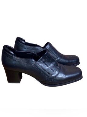 Naturalizer Rally Black Slip On Block Heel Comfort Bootie Shoes Size 9